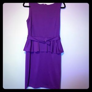 Belted Peplum Dress